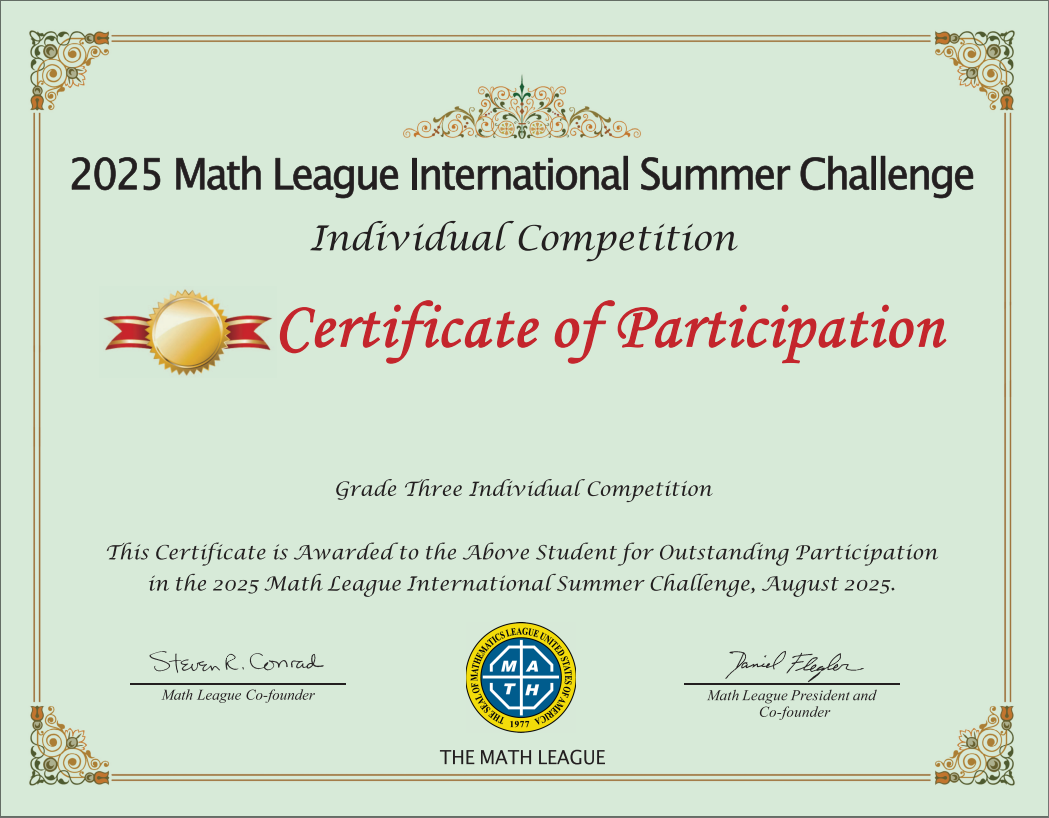 Certificate of Participation 证书